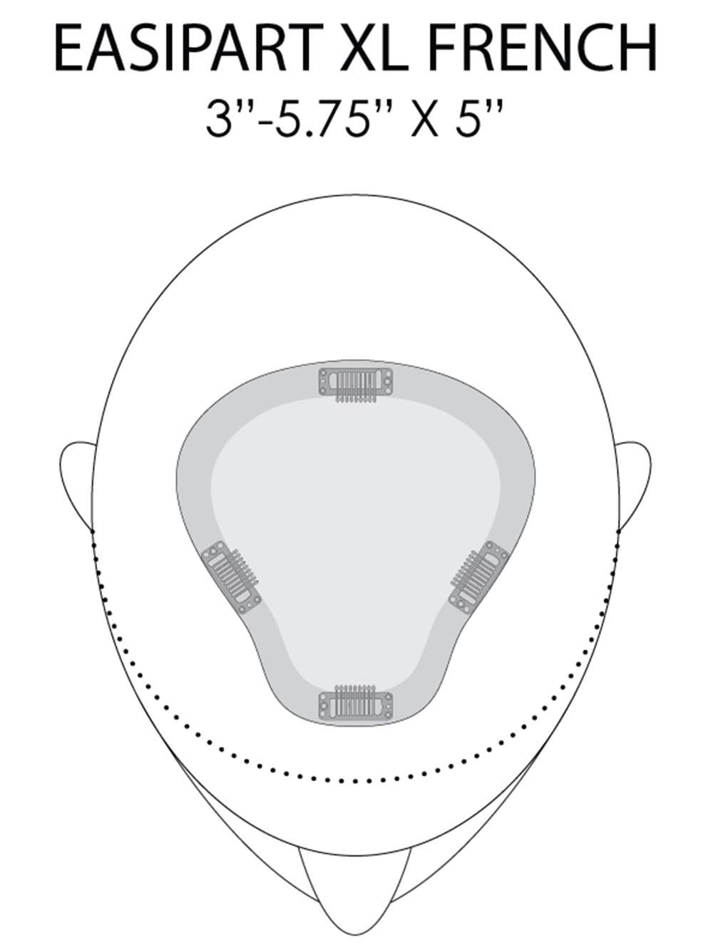 easiPart French XL 8 | Remy Human Hair Topper (HT) - Image 3