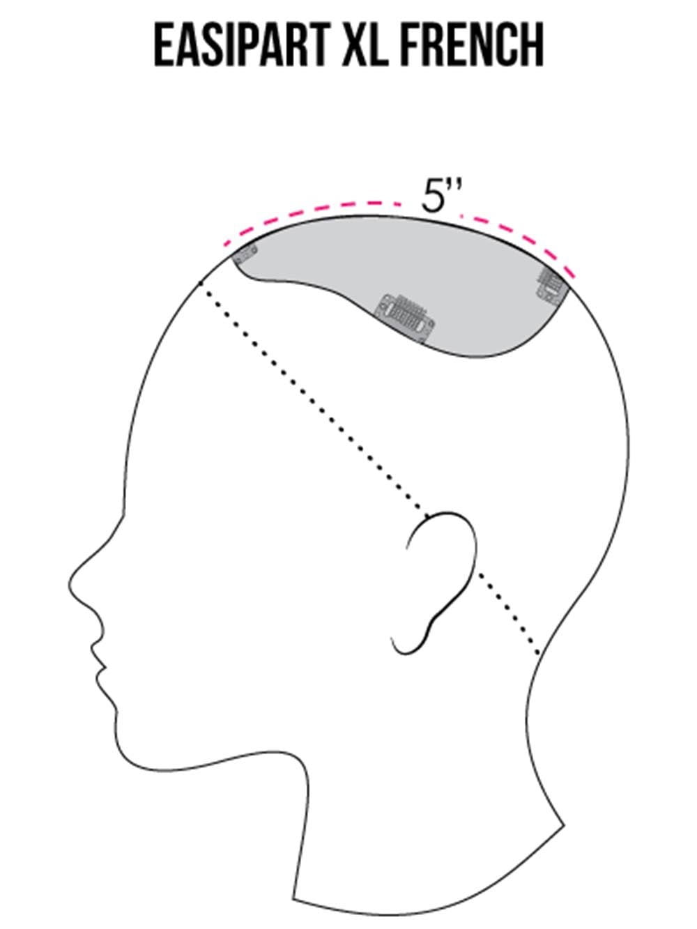 easiPart French XL 8 | Remy Human Hair Topper (HT) - Image 4
