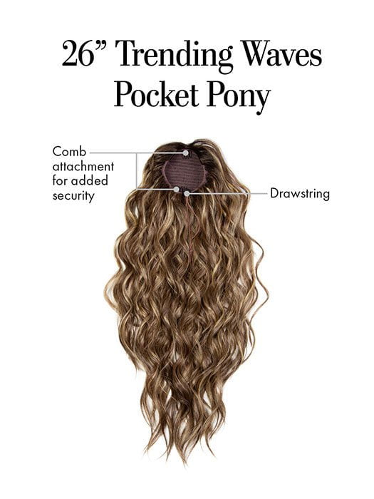 26in Trending Waves Pocket Pony | Synthetic Hair Ponytails (Clip In) - Image 5