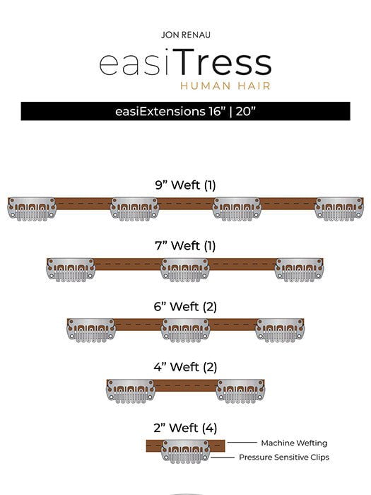 easiExtensions 16 | Human Hair Extension | Clip In - Image 5
