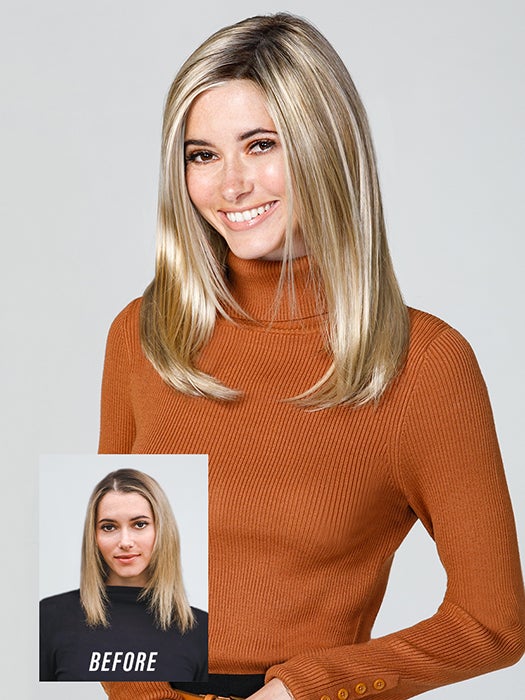 Top Coverage 18 | Lace Front Synthetic Hair Topper (Mono Top) - Image 2