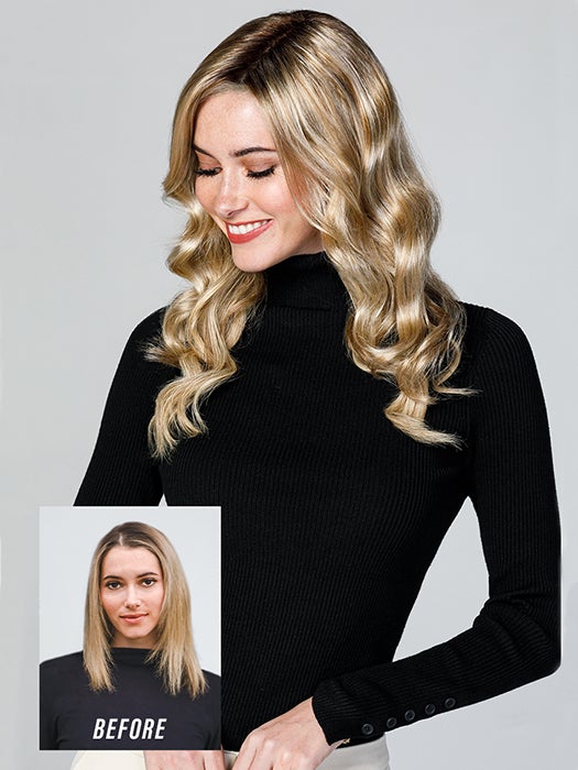 Top Coverage Wavy 18 | Lace Front Synthetic Hair Topper (Mono Top) - Image 2