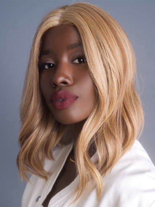 High Heat Mid Wavy Topper | Synthetic Hair Topper (Lace Part) - Image 2