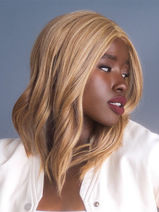 High Heat Mid Wavy Topper | Synthetic Hair Topper (Lace Part) - Image 3