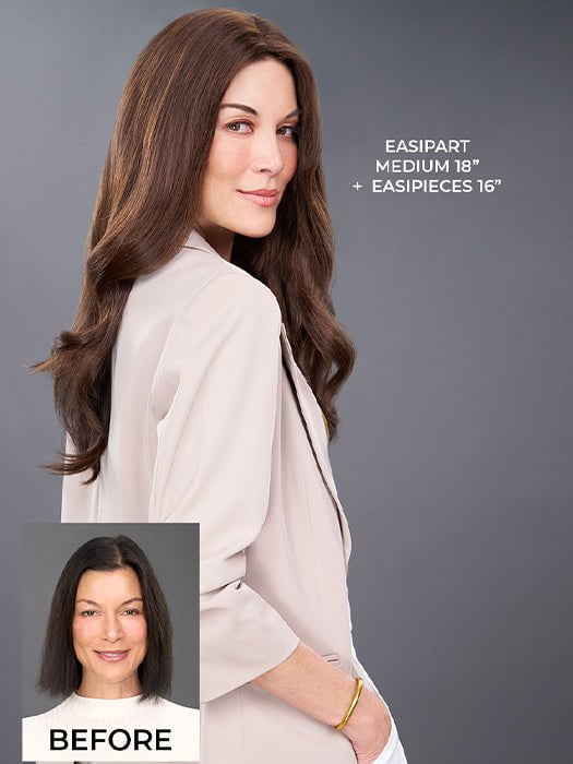 easiPart Medium 18 | Remy Human Hair Topper (Mono Top) - Image 2