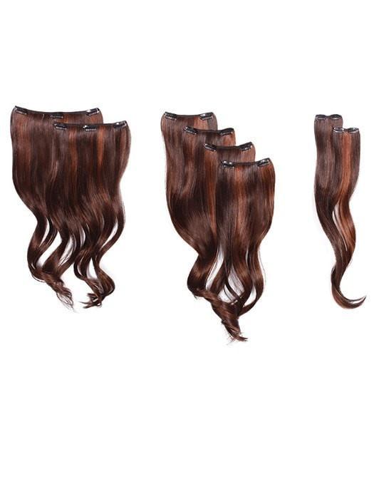 18 Wavy HF Synthetic Hair Extensions Kit (8 Piece) - Image 8