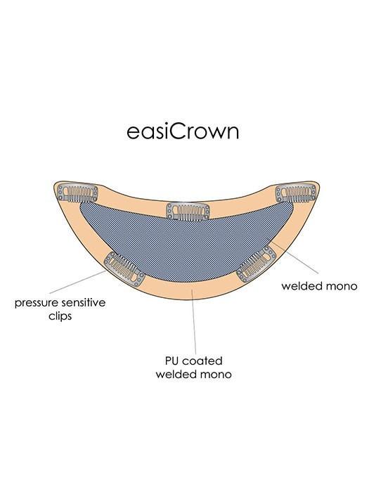 easiCrown HD 18 | HF Synthetic Hair Topper (Hand-Tied) - Image 4