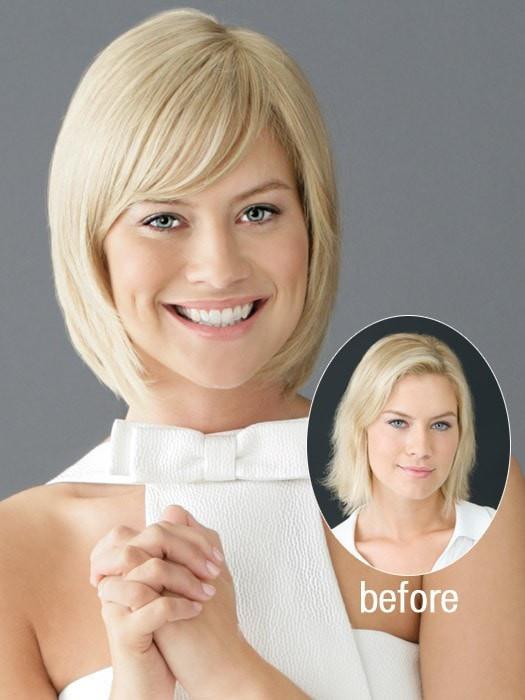 Chameleon | Synthetic Clip In Bangs/ Hair Topper (Mono Base) - Image 8